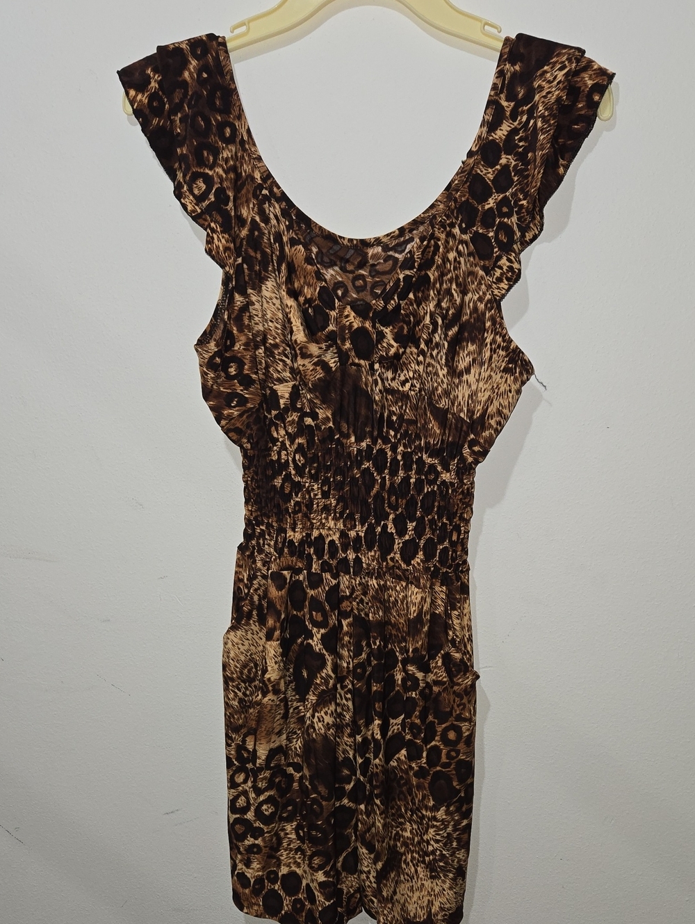 Brown Animal Print Women’s Romper